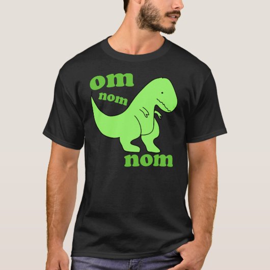 Dinosaurier-OM nom nom T-Shirt (Vorderseite)