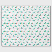 Dinosaurier-Osterei-Jagd-Muster Geschenkpapier (Flach)