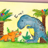 Dinosaurier Ostergrüßkarte von Nicole Janes Karte