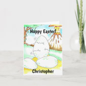 Dinosaurier Osterkarte Karte (Vorderseite)