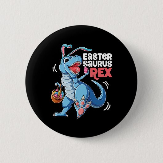 Dinosaurier Ostersaurus T Rex Boys Girls Kinder Bu Button (Vorderseite)