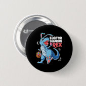 Dinosaurier Ostersaurus T Rex Boys Girls Kinder Bu Button (Vorne & Hinten)