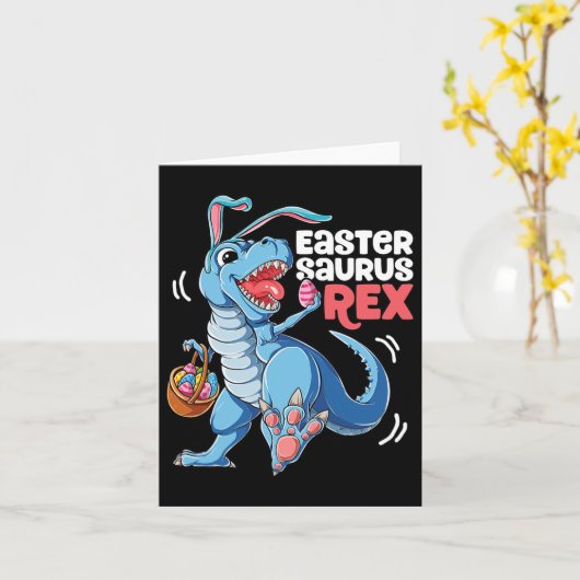 Dinosaurier Ostersaurus T Rex Boys Girls Kinder Bu Karte (Gelbe Blume)