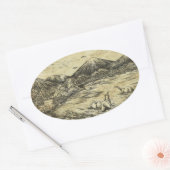 Dinosaurier Ovaler Aufkleber (Umschlag)