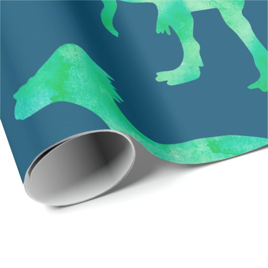 Dinosaurier-Packpapier-Geschenk-Verpackung Geschenkpapier (Rolleneckpunkt)