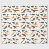 Dinosaurier-Packpapier Geschenkpapier (Flach)