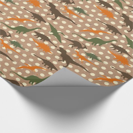 Dinosaurier-Packpapier Geschenkpapier (Ecke)