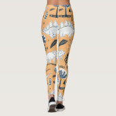 Dinosaurier & Palm Blätter: Fun Pattern Leggings (Rückseite)
