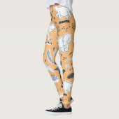 Dinosaurier & Palm Blätter: Fun Pattern Leggings (Links)