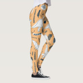 Dinosaurier & Palm Blätter: Fun Pattern Leggings (Rechts)