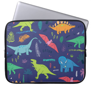 Dinosaurier Palms tropisches Vintages Muster Laptopschutzhülle