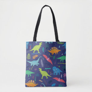 Dinosaurier Palms tropisches Vintages Muster Tasche