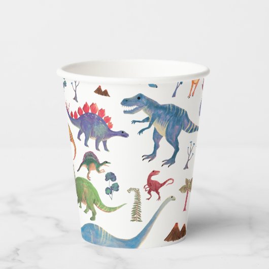 Dinosaurier Paper Cups | Popobell Prähistorisches Pappbecher (Vorderseite)