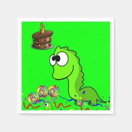Dinosaurier-Papier-Servietten Serviette (Vorderseite)