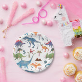 Dinosaurier Papierplatte | Popobell Prähistorische Pappteller (Party)