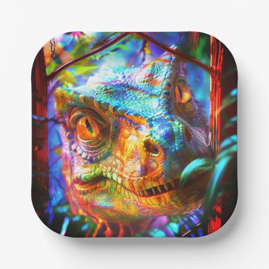 Dinosaurier Pappteller (Vorderseite)