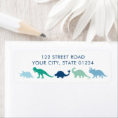 Dinosaurier Parade, Blue und Green Custom Address (Insitu)