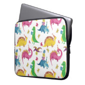 Dinosaurier-Party: Aquarellmuster. Laptopschutzhülle (Vorderseite Links)