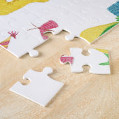 Dinosaurier-Party: Aquarellmuster. Puzzle (Seite)