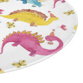 Dinosaurier-Party: Aquarellmuster. Schneidebrett (Ecke)