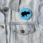 Dinosaurier-Party Blau Button (Beispiel)