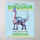 Dinosaurier Party Dekor Zeichen: Tal der Herbivore Poster (Vorne)