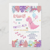 Dinosaurier-Party Einladungen (Vorne/Hinten)