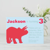 Dinosaurier-Party Einladungen für Kinder (Stehend Vorderseite)