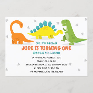 Dinosaurier-Party-erste Einladung
