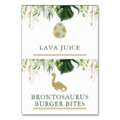 Dinosaurier Party Food Zelt Cards Tischnummer (Vorderseite)