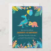 Dinosaurier Party Geburtstagseinladung Einladung (Vorderseite)