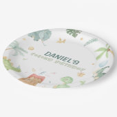 Dinosaurier Party Paper Teller (Schrägansicht)