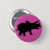 Dinosaurier Party Pink Button (Vorne & Hinten)