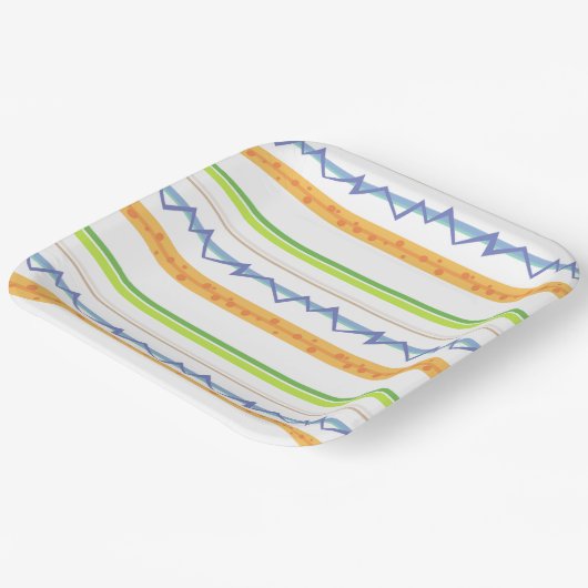 Dinosaurier-Party-Teller Spaß mit Dinosaurier-Them Pappteller (Gewinkelt)