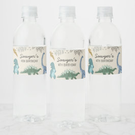 Dinosaurier Party Wasser Flasche Etikett