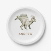 Dinosaurier Personalisiert Geburtstagsparty Pappteller (Vorderseite)