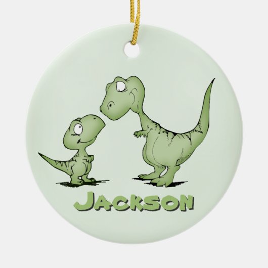 Dinosaurier personalisiert keramikornament (Vorne)
