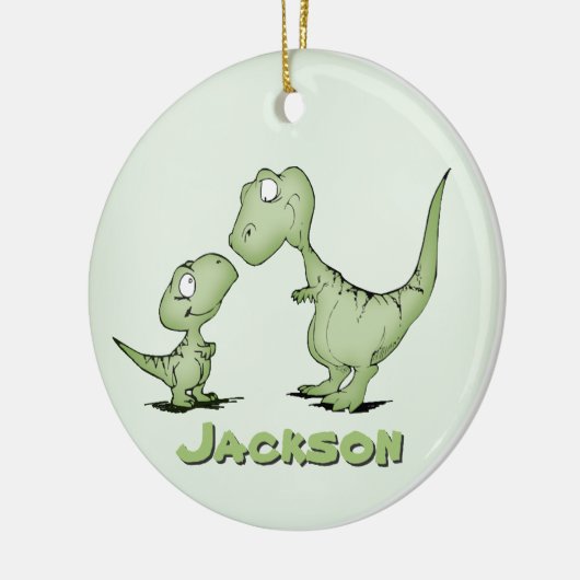 Dinosaurier personalisiert keramikornament (Links)