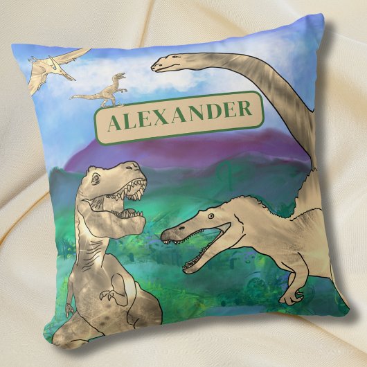 Dinosaurier personalisiert kissen