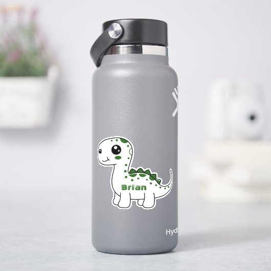 Dinosaurier Personalisiert Name Funny niedlich Aufkleber (HydroFlask)