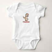 Dinosaurier Personalisiert Name Funny niedlich Baby Strampler (Vorderseite)