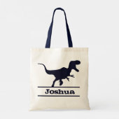 Dinosaurier Personalisiert Name Tote Bag Tragetasche (Rückseite)