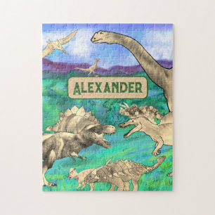 Dinosaurier personalisiert puzzle