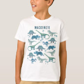 Dinosaurier Personalisiert T-Shirt (Vorderseite)