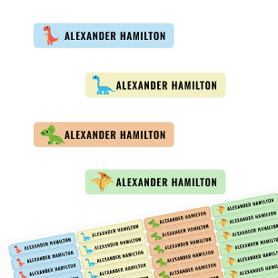 Dinosaurier Personalisierte Kinder Name Schule Was Etiketten