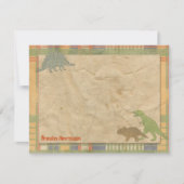 Dinosaurier Personalisierte Mitteilungskarten (Vorderseite)