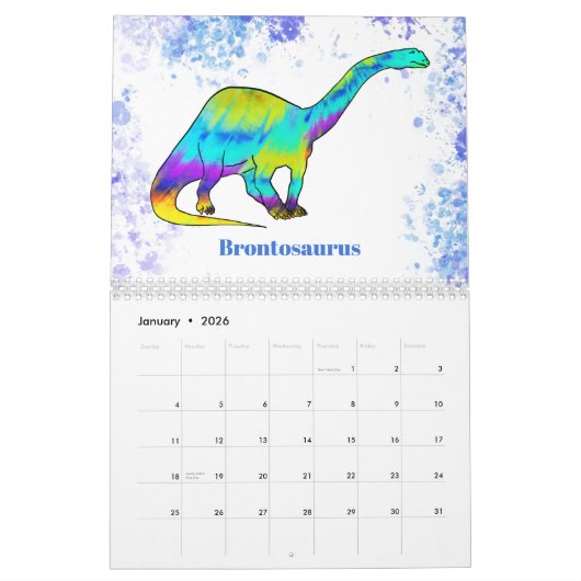 Dinosaurier personalisierter Kinderkalender Kalender (Jan 2026)