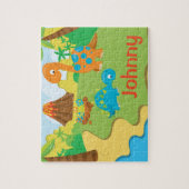 Dinosaurier-personalisiertes Namenspuzzlespiel Puzzle (Vertikal)