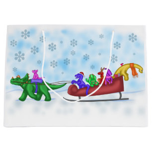 Dinosaurier-Pferdeschlitten-Fahrt Große Geschenktüte
