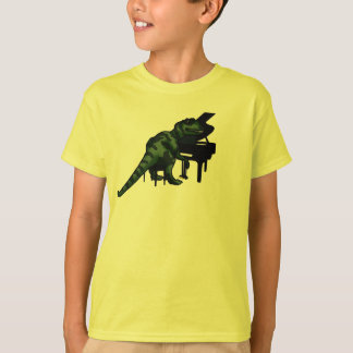 Dinosaurier-Pianist T-Shirt